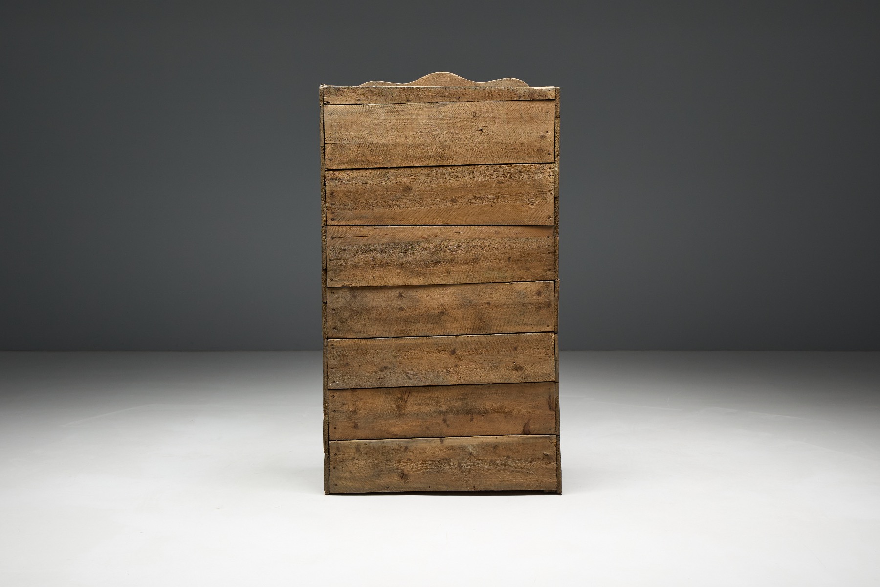 Solid wood Alpine folk cabinet 1800s