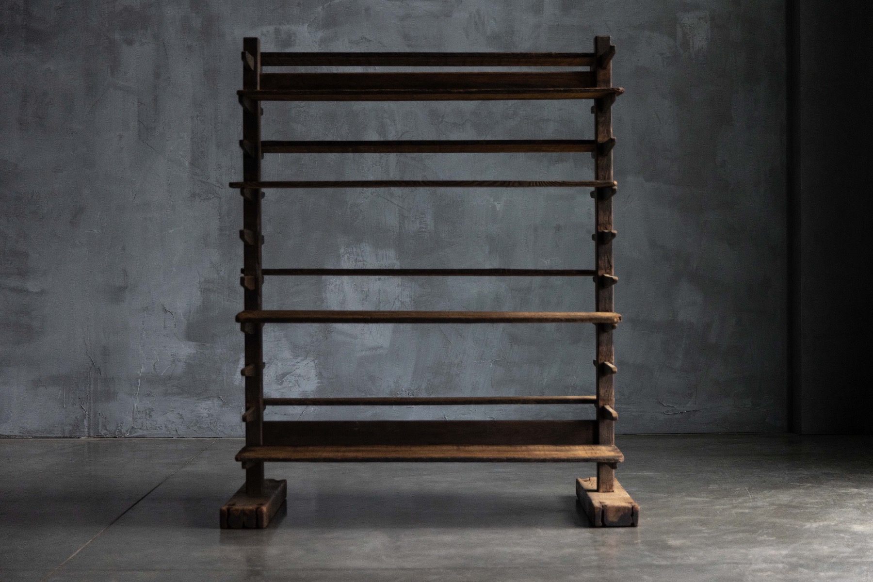 Traditional alpine cheese rack in wood