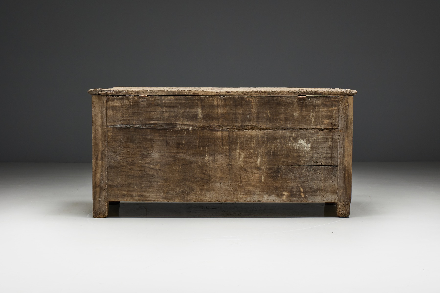 Solid wood rural storage chest 1800s
