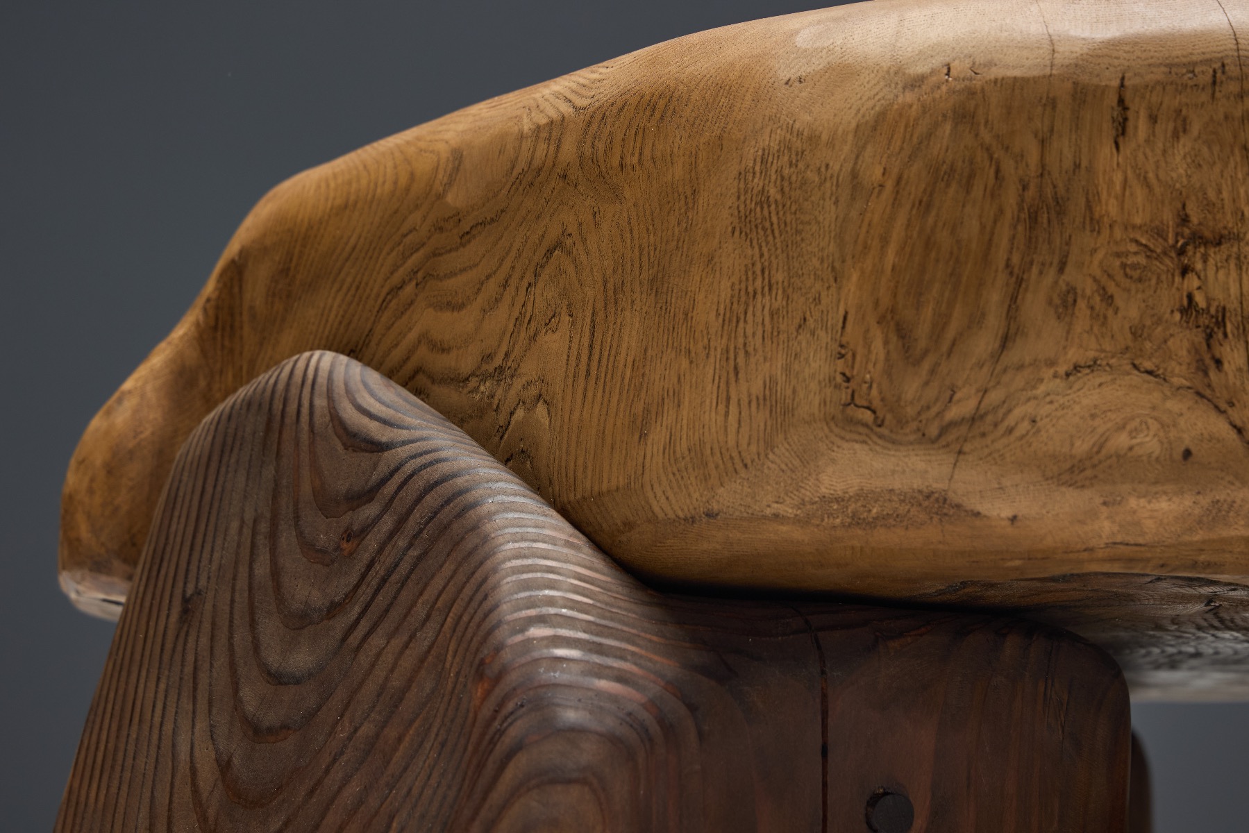 Statement brutalist coffee table with bold proportions