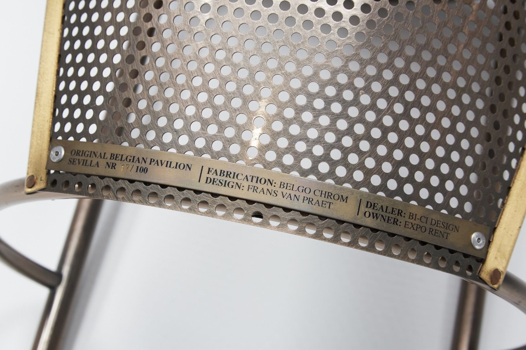 Timeless postmodern brass chairs design