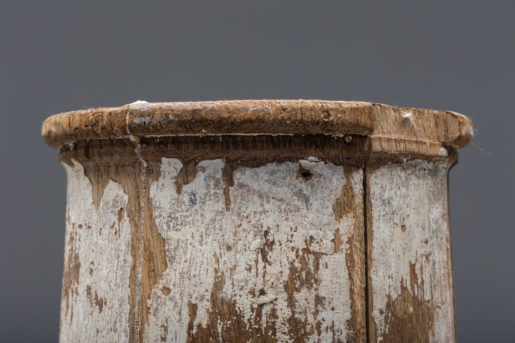 Timeless wooden columns in antique architectural style