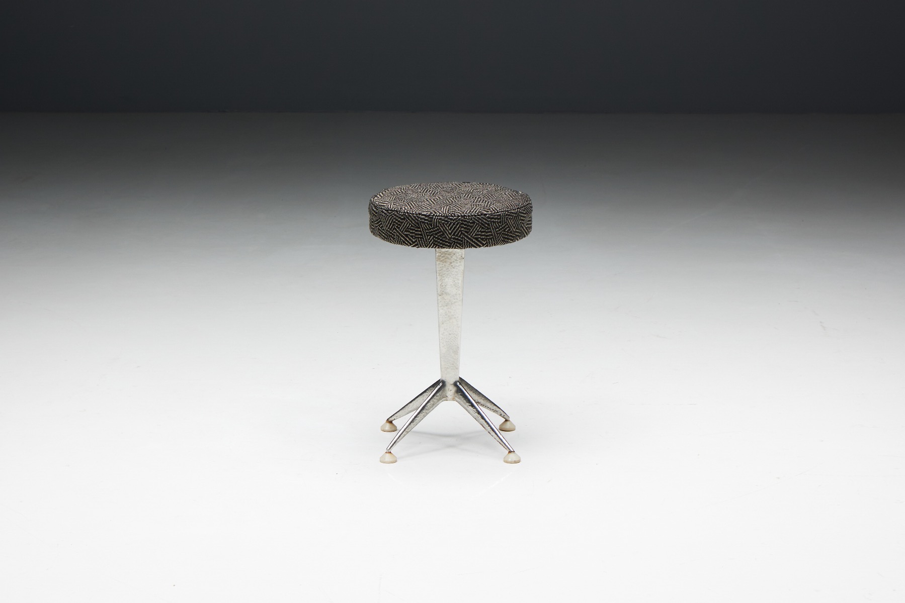 Vintage industrial bar stools in steel