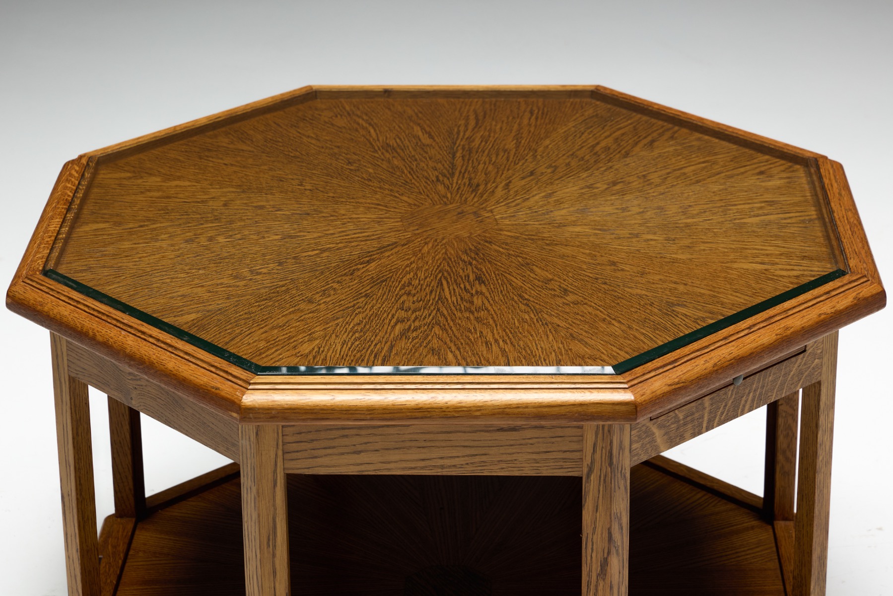 Vintage 1930s octagonal coffee table in Art Deco design