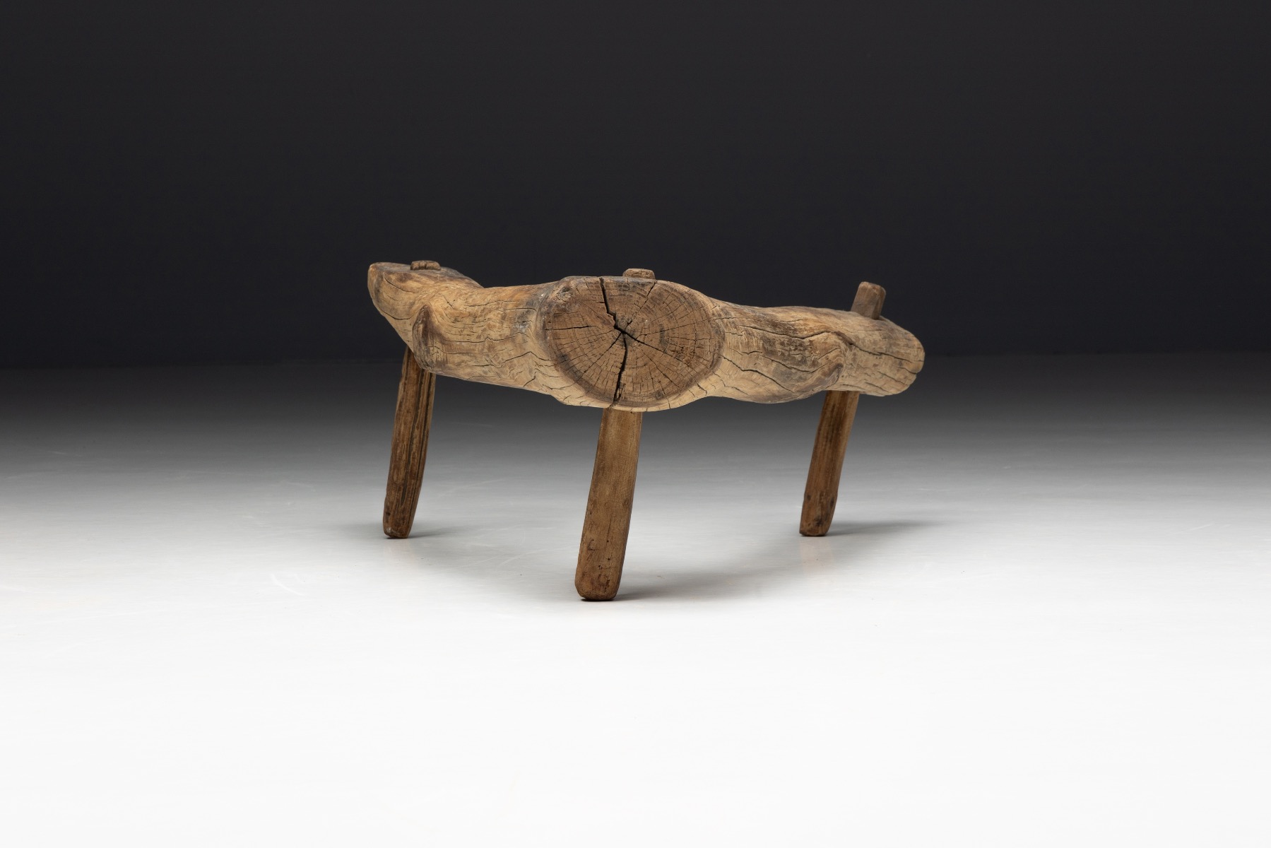 Wabi sabi antique tripod seating