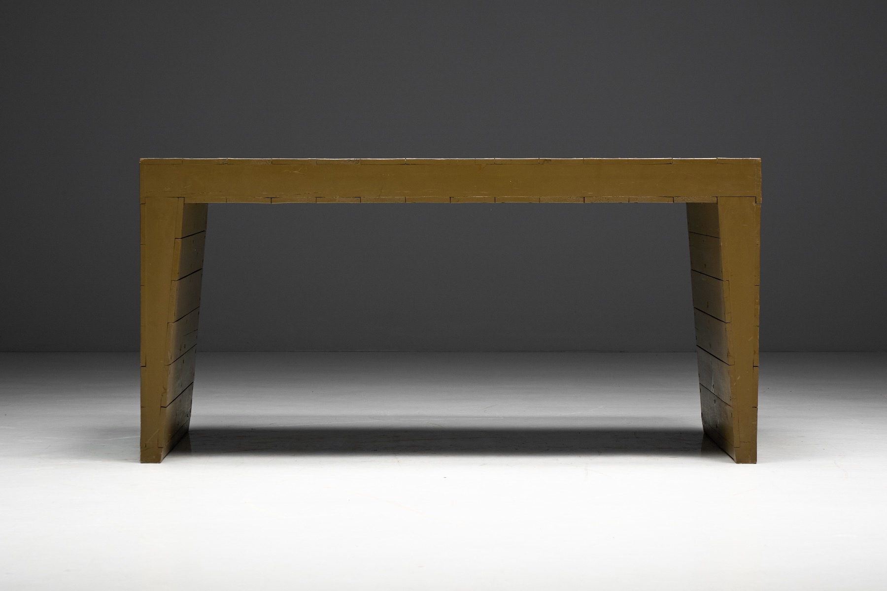 1960s Dutch modernist writing table with clean lines