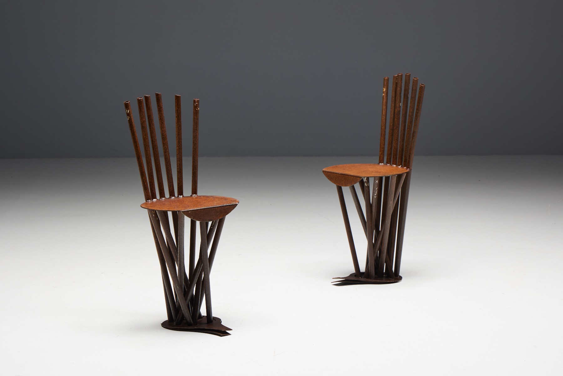 Authentic 1950s industrial seating