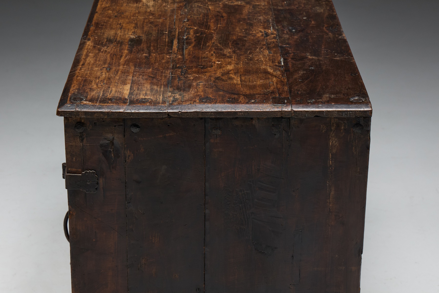 Authentic antique carved cupboard dating to the 18th century