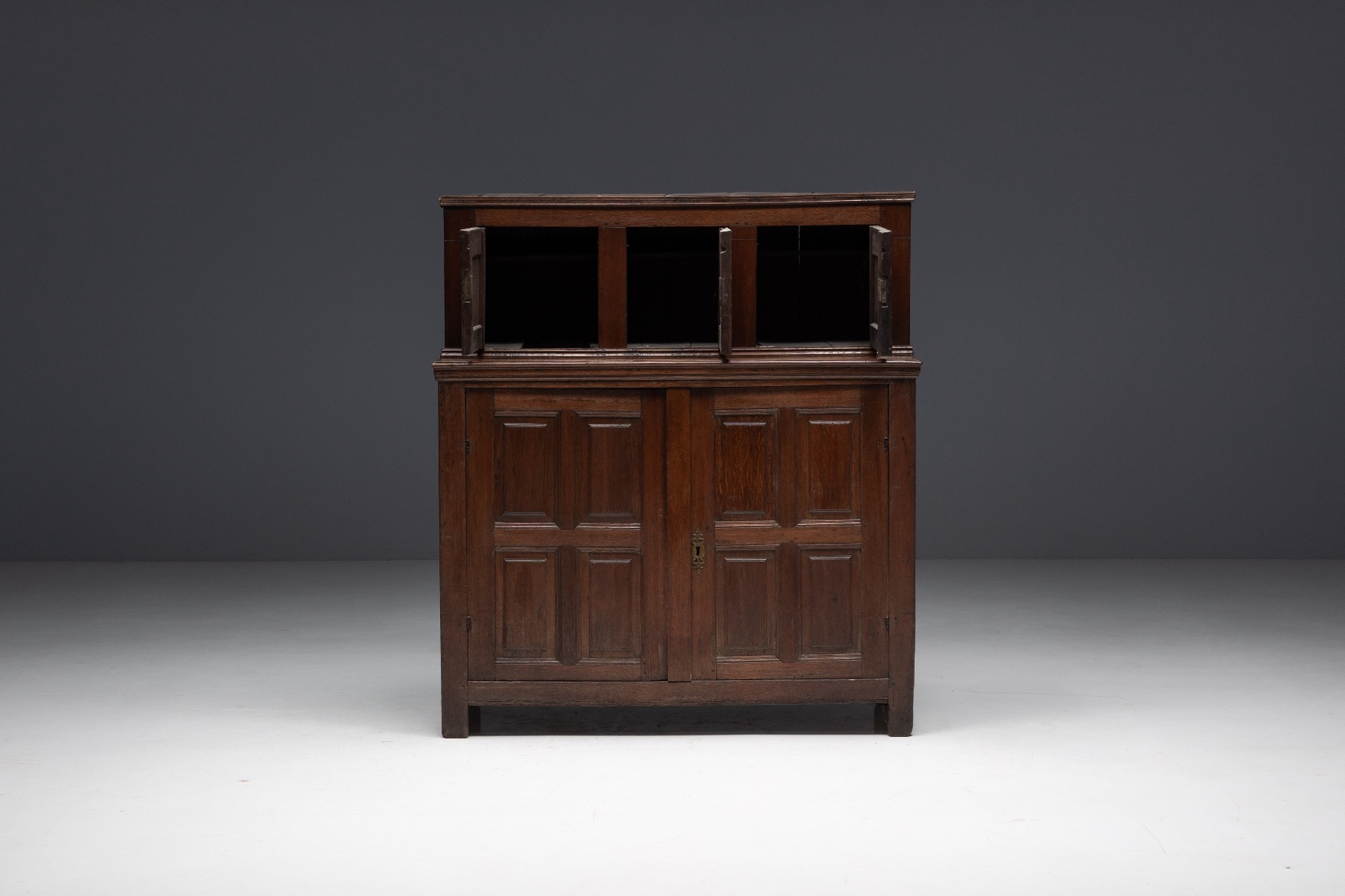 Authentic antique oak cabinet from the 18th century