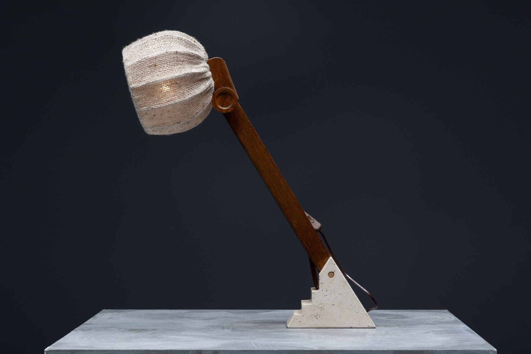 Vintage industrial inspired brutalist lamp