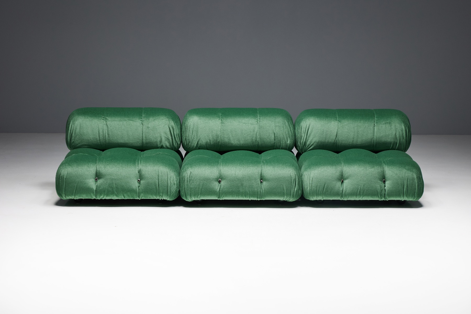 Bold green velvet Camaleonda sofa design