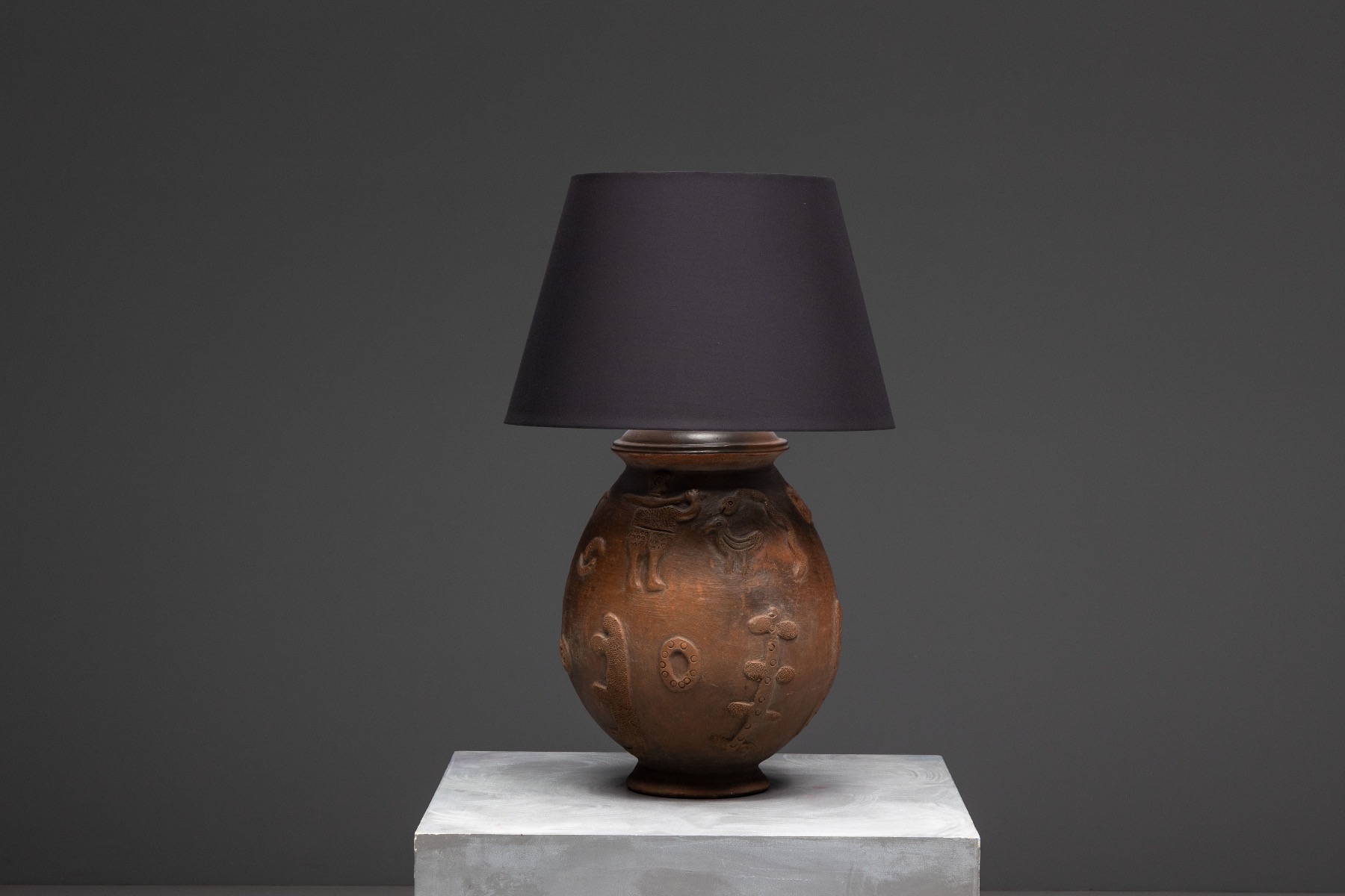 Ceramic table lamp reflecting artisan craftsmanship