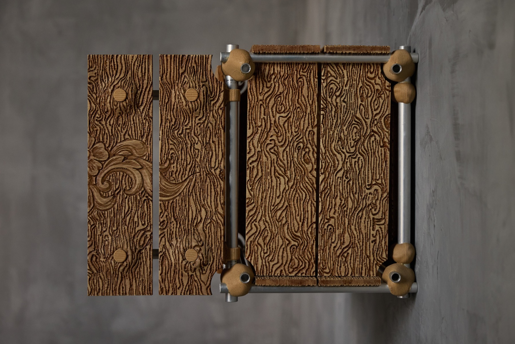 Clean line contemporary cabinet in solid rosewood