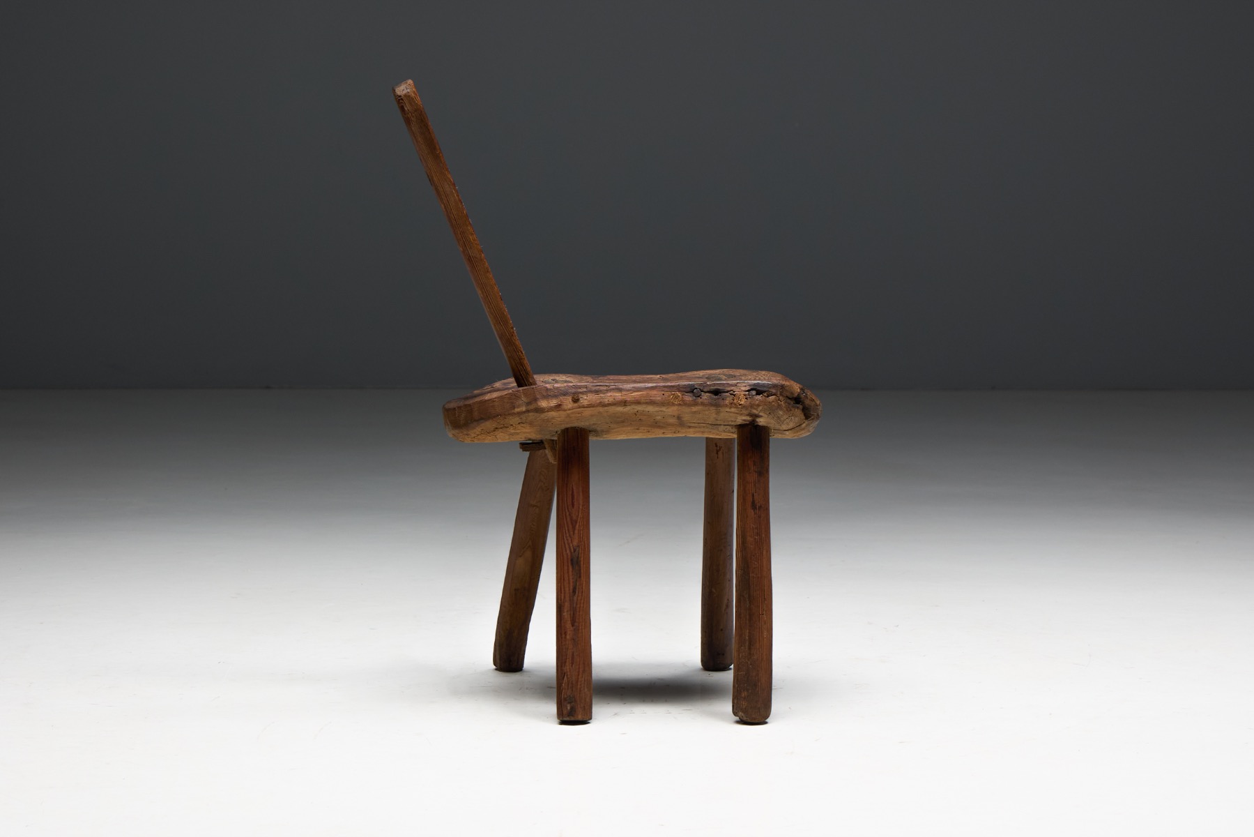 Collectible Alpine folk art chair from the 19th century