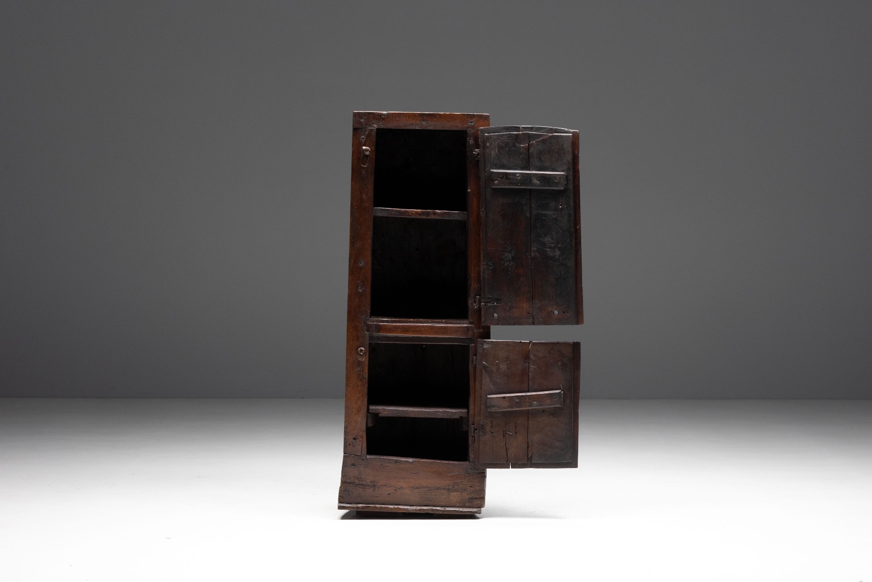 Country vernacular cabinet in antique wood