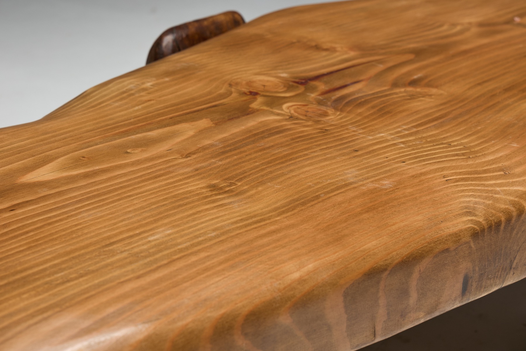 Design forward brutalist coffee table with bold proportions