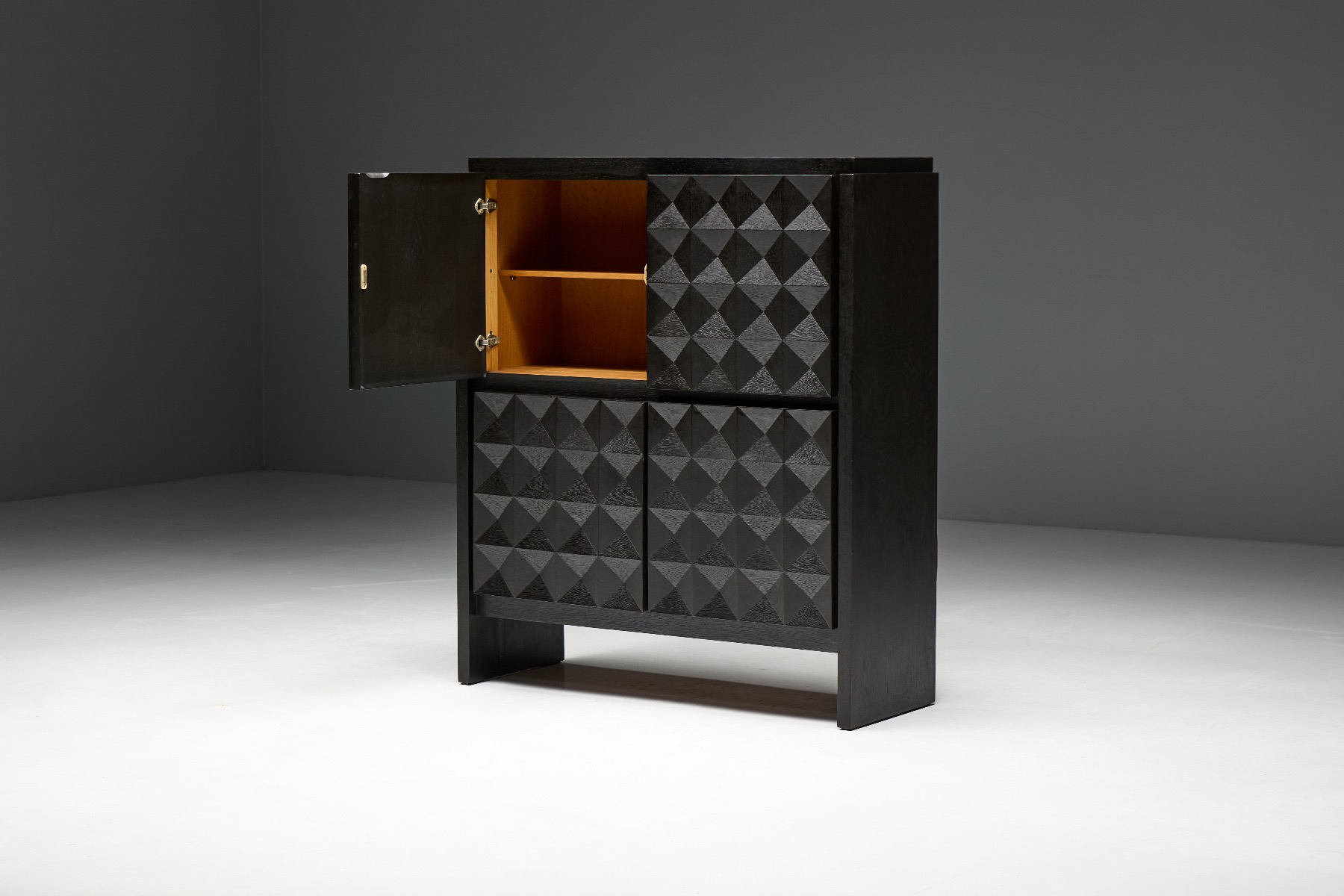Belgian modernist brutalist cabinet