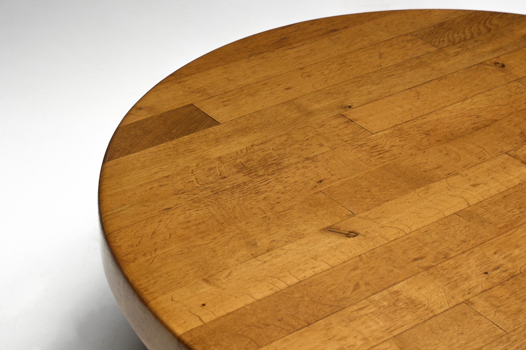 European brutalist round coffee table dating to the 1960s