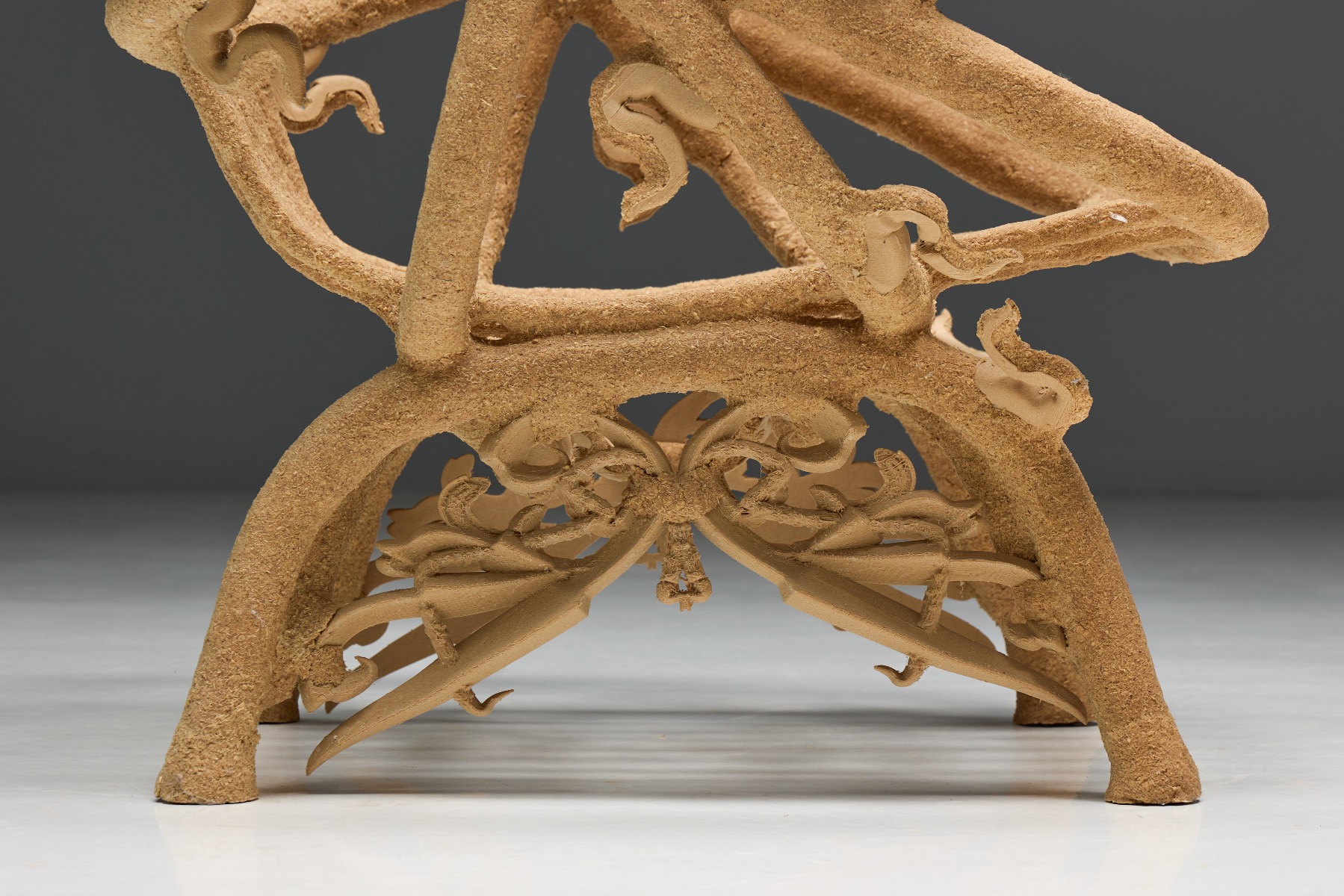 Modern art lounge chair with conceptual form language