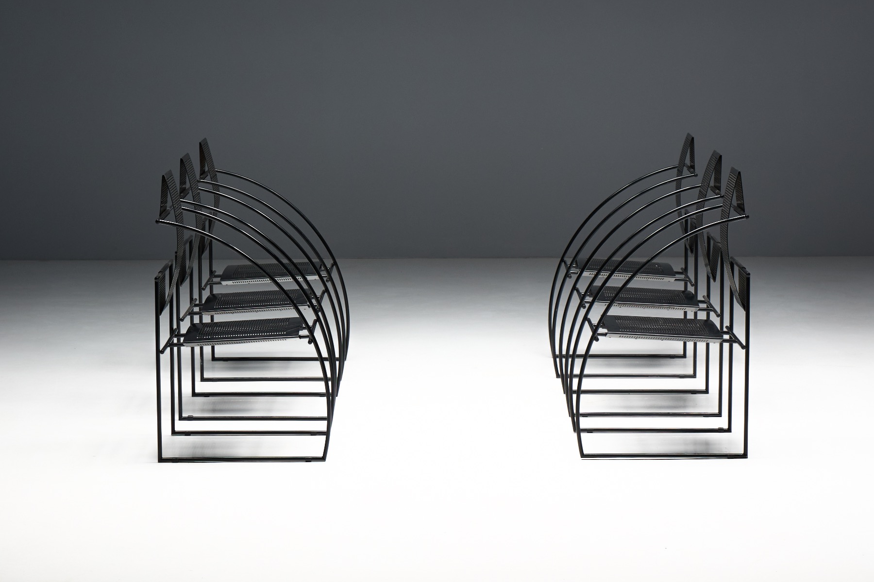 Geometric postmodern Quinta chair by Mario Botta