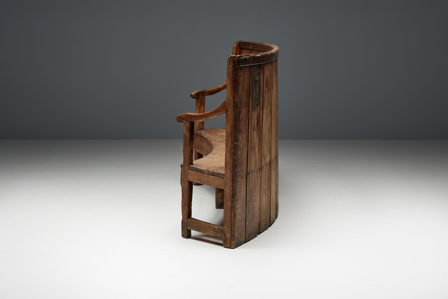 Handcrafted 18th century country settle