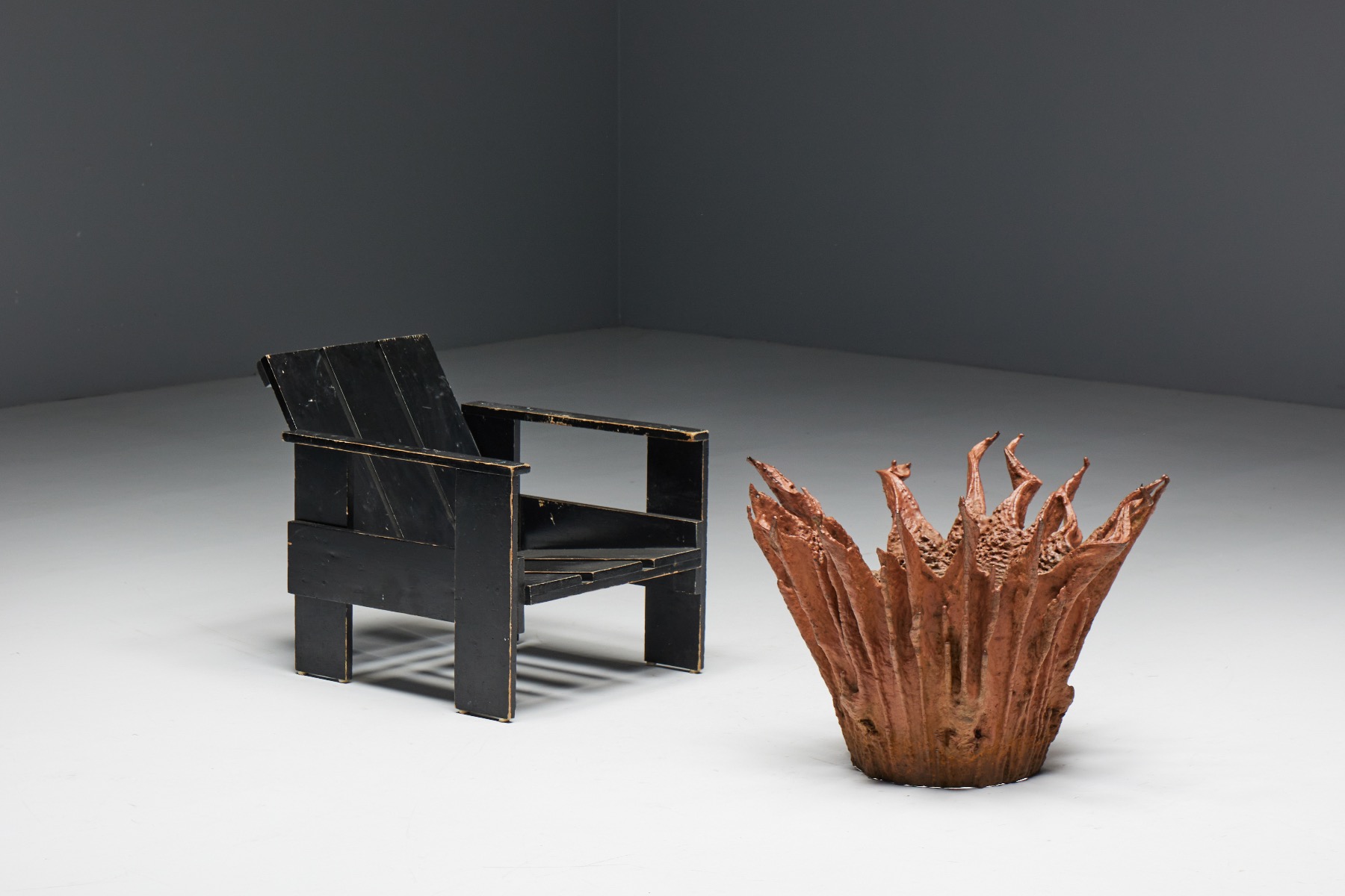 Heavy cast iron sculptural form 1960s