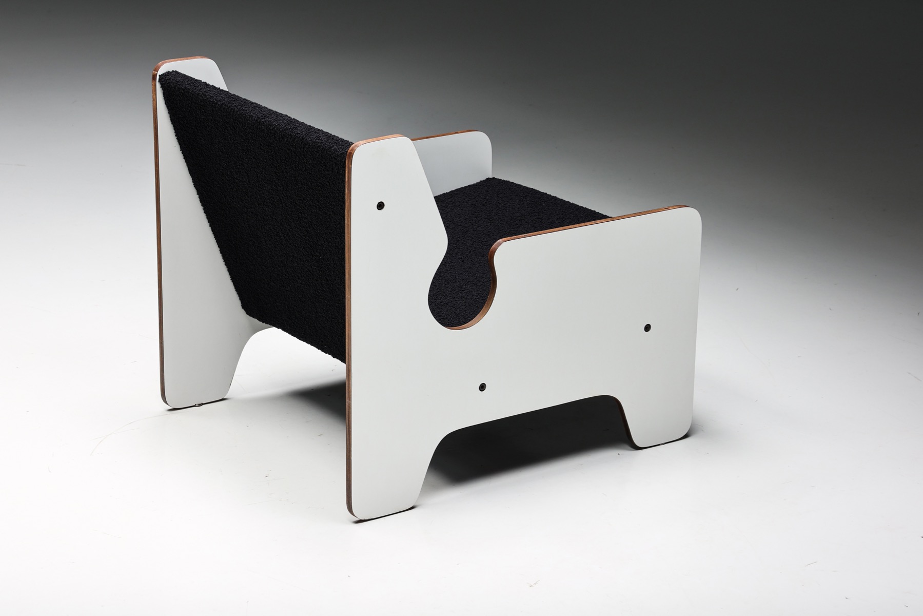 High end Italian postmodern lounge chair from the 1970s