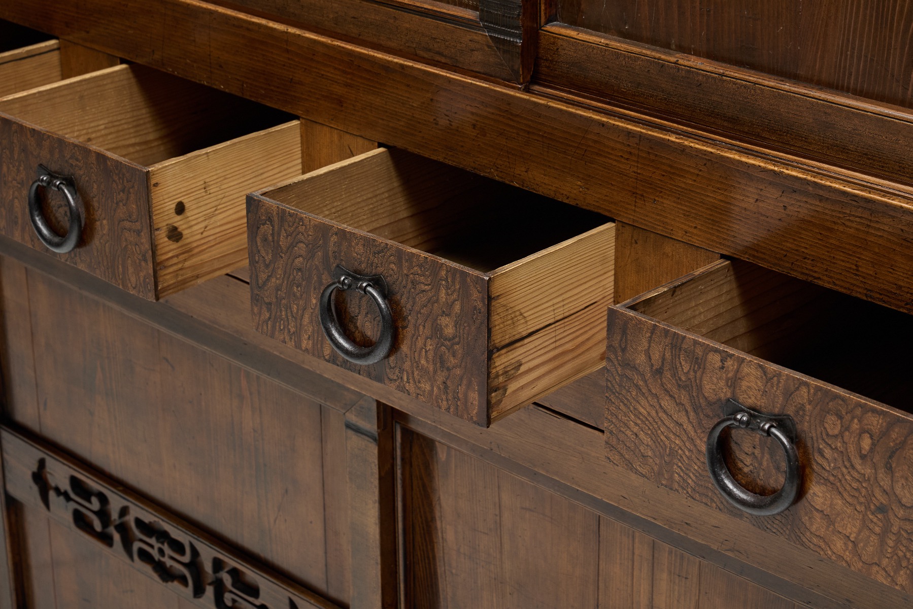 Historic Mizayu Tansu cabinet reflecting traditional Japanese design
