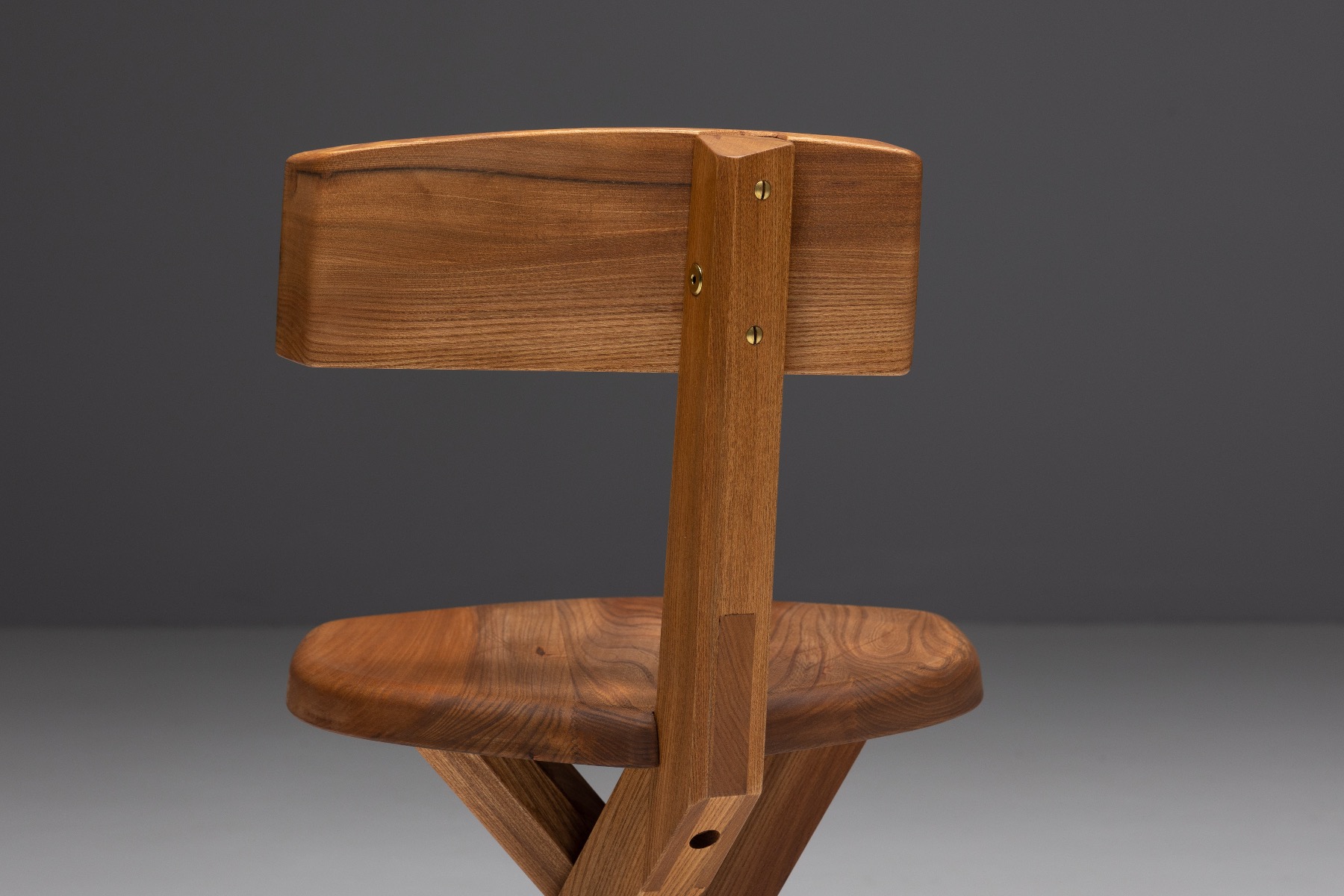 Iconic S34 dining chairs by Pierre Chapo design 1960s