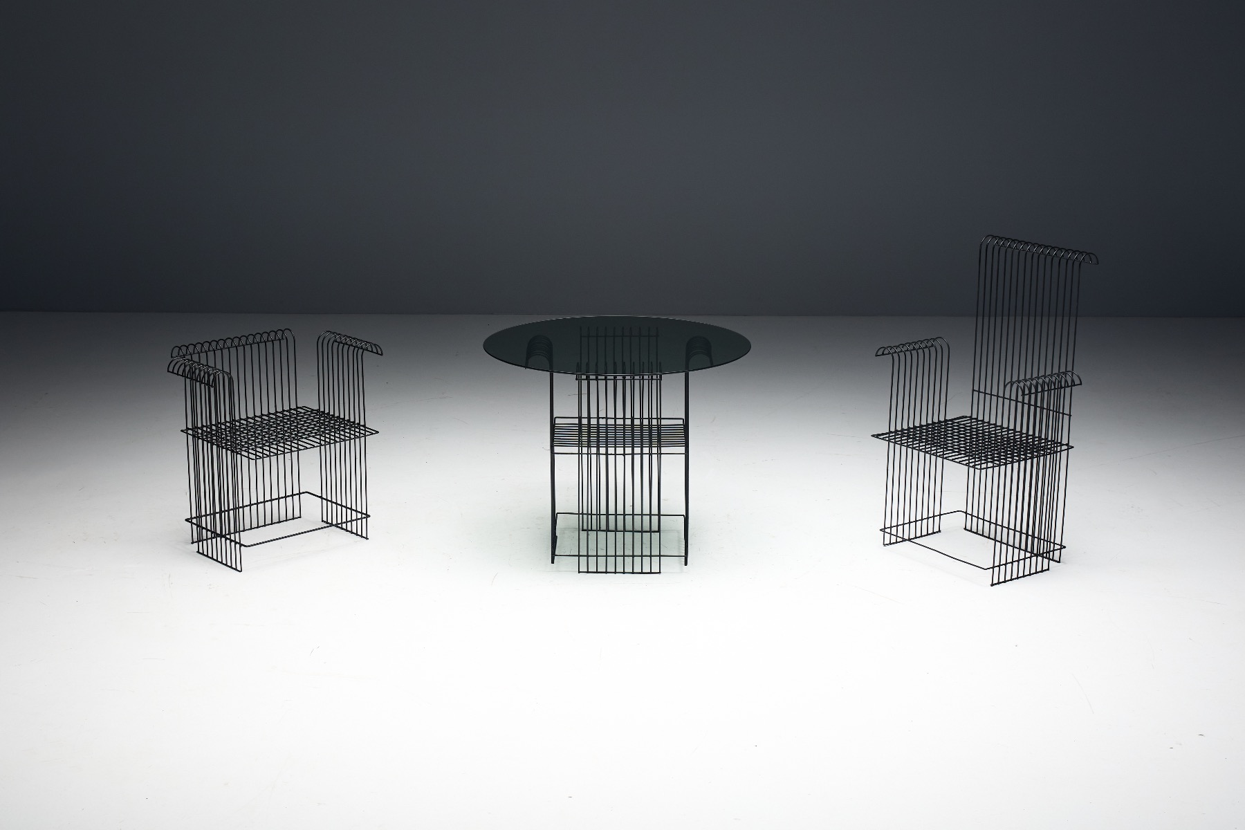 Statement modernist outdoor furniture set