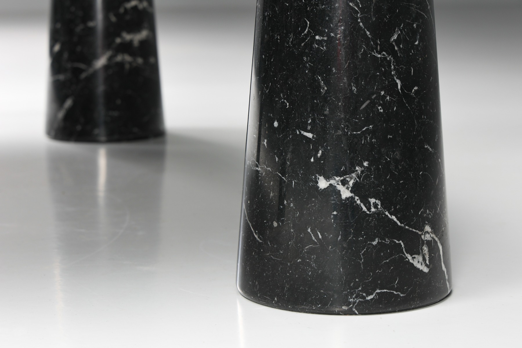 Luxury square marble dining table by Angelo Mangiarotti