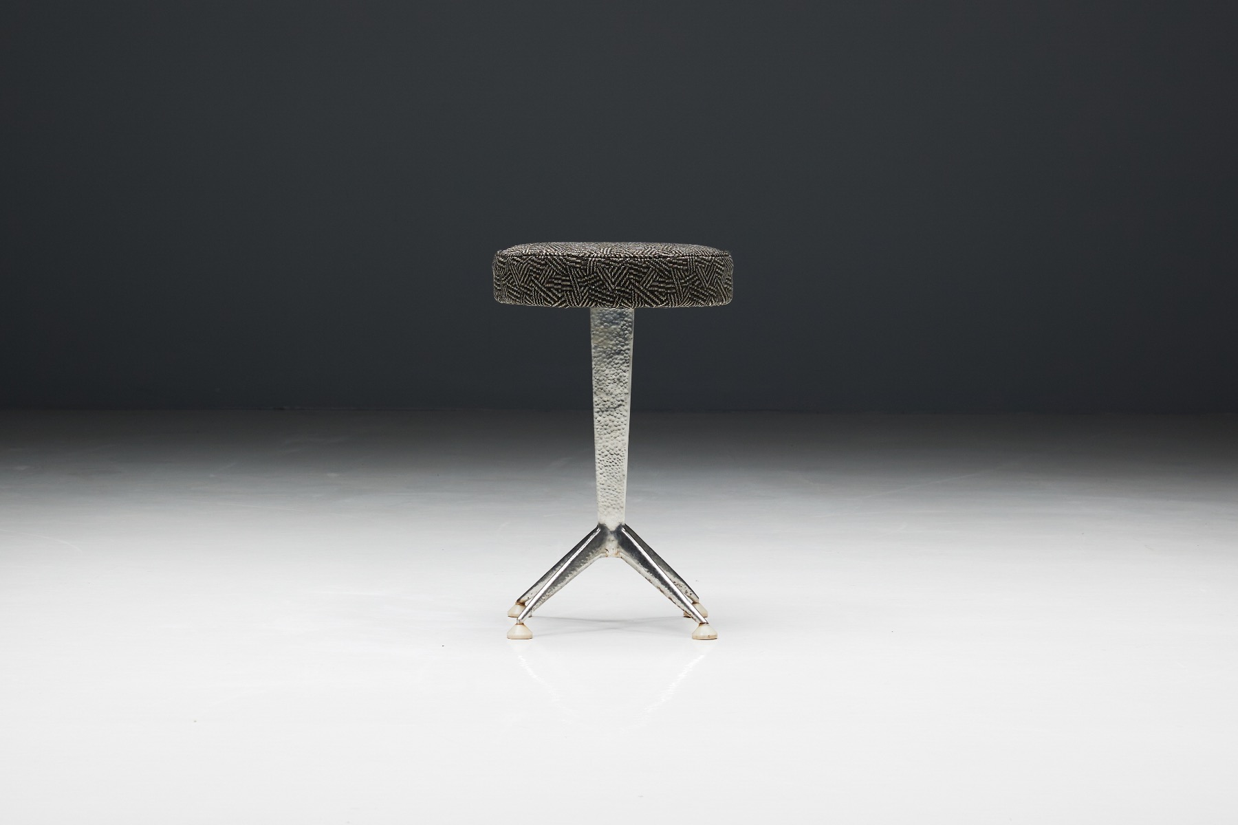 Metal bar stools in art deco style from the 1950s