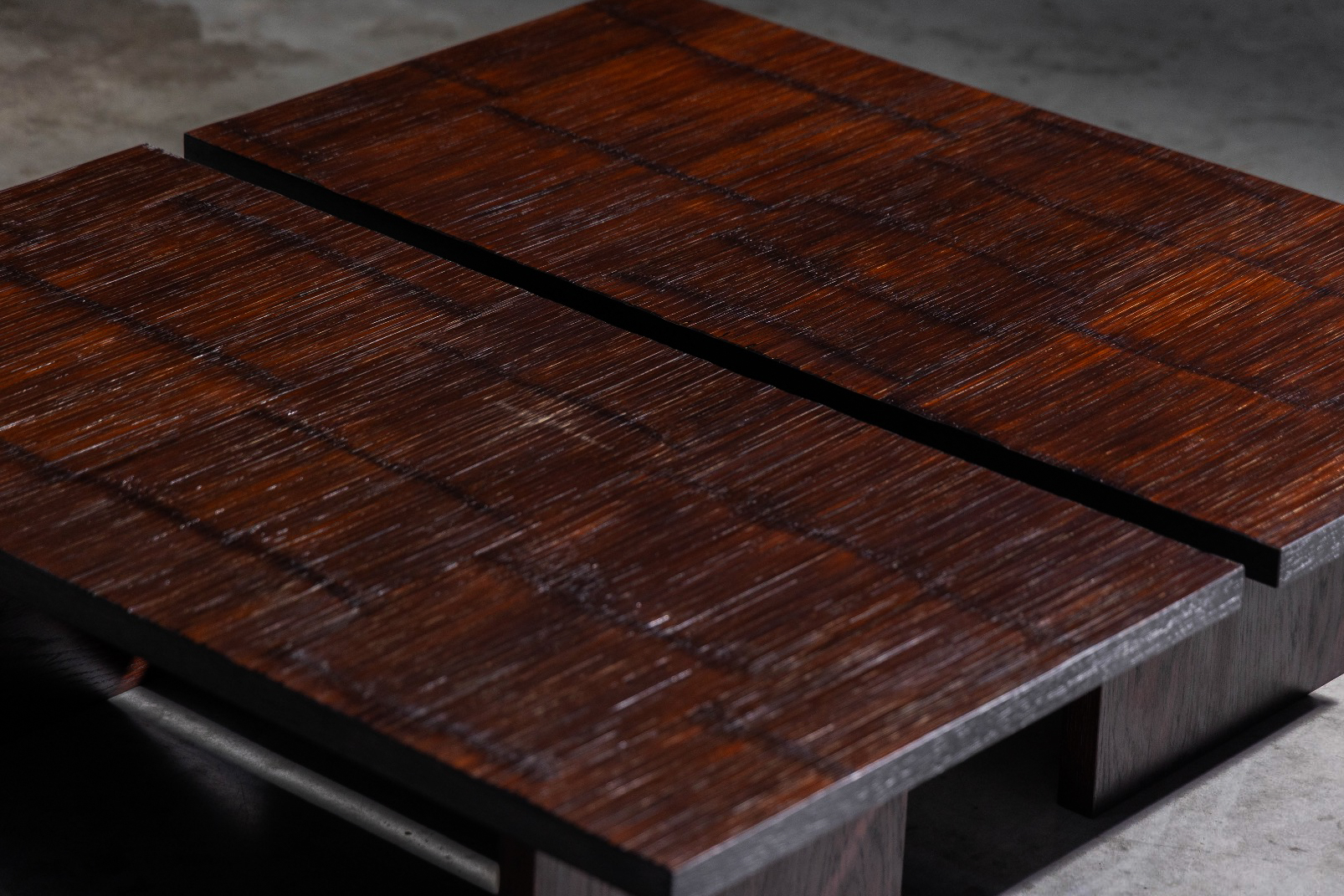 Museum level bamboo coffee table by Axel Vervoordt