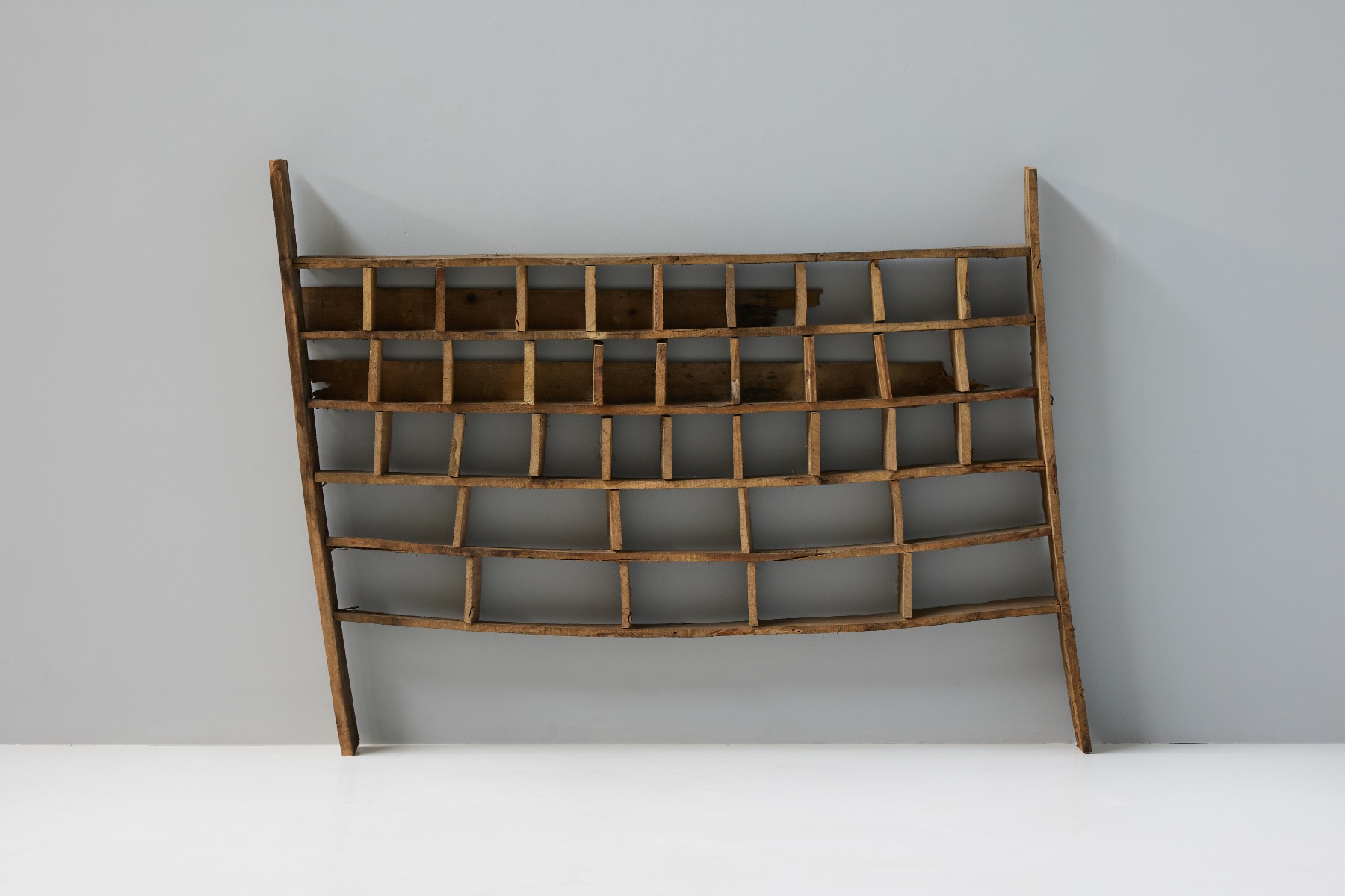 Organic wabi sabi shelving unit in solid wood
