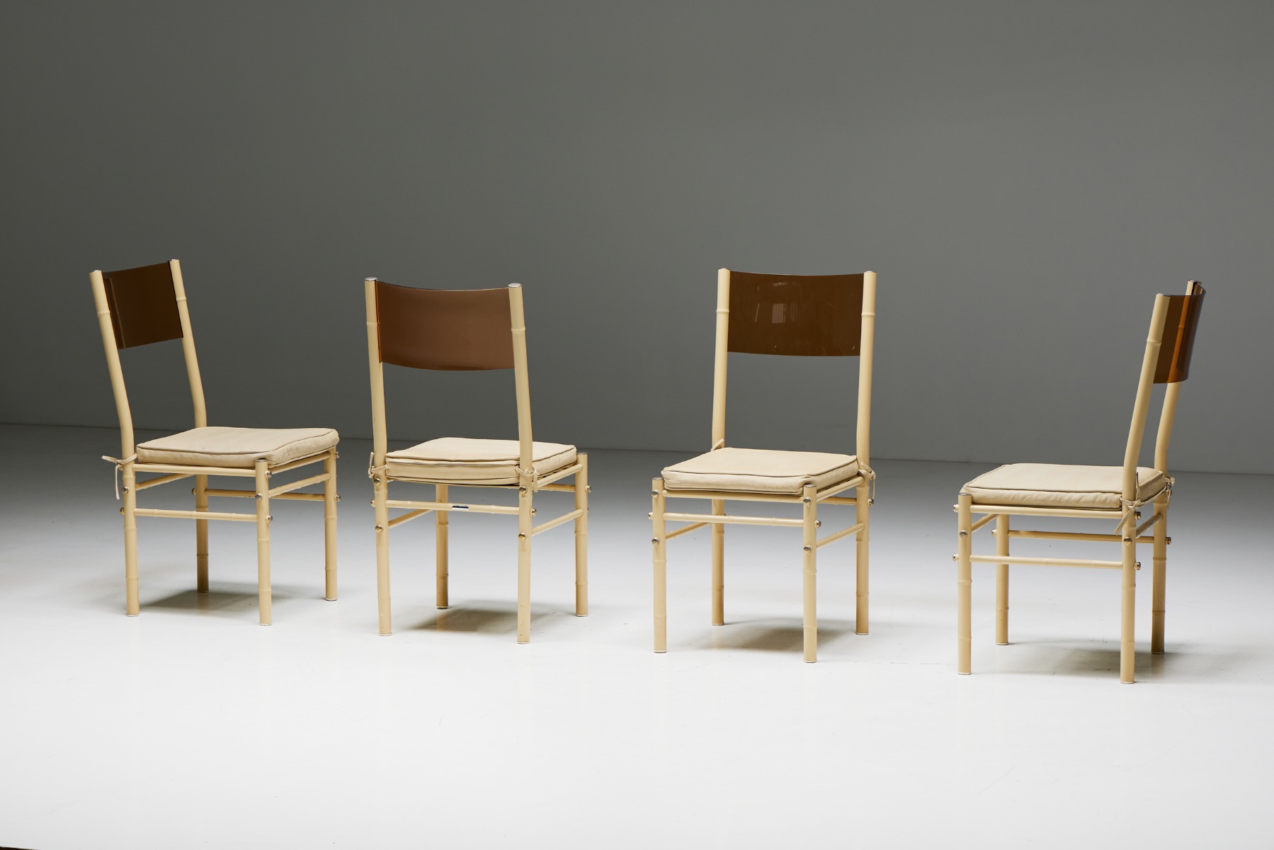 Outdoor style dining set by Hugonet from the 1970s