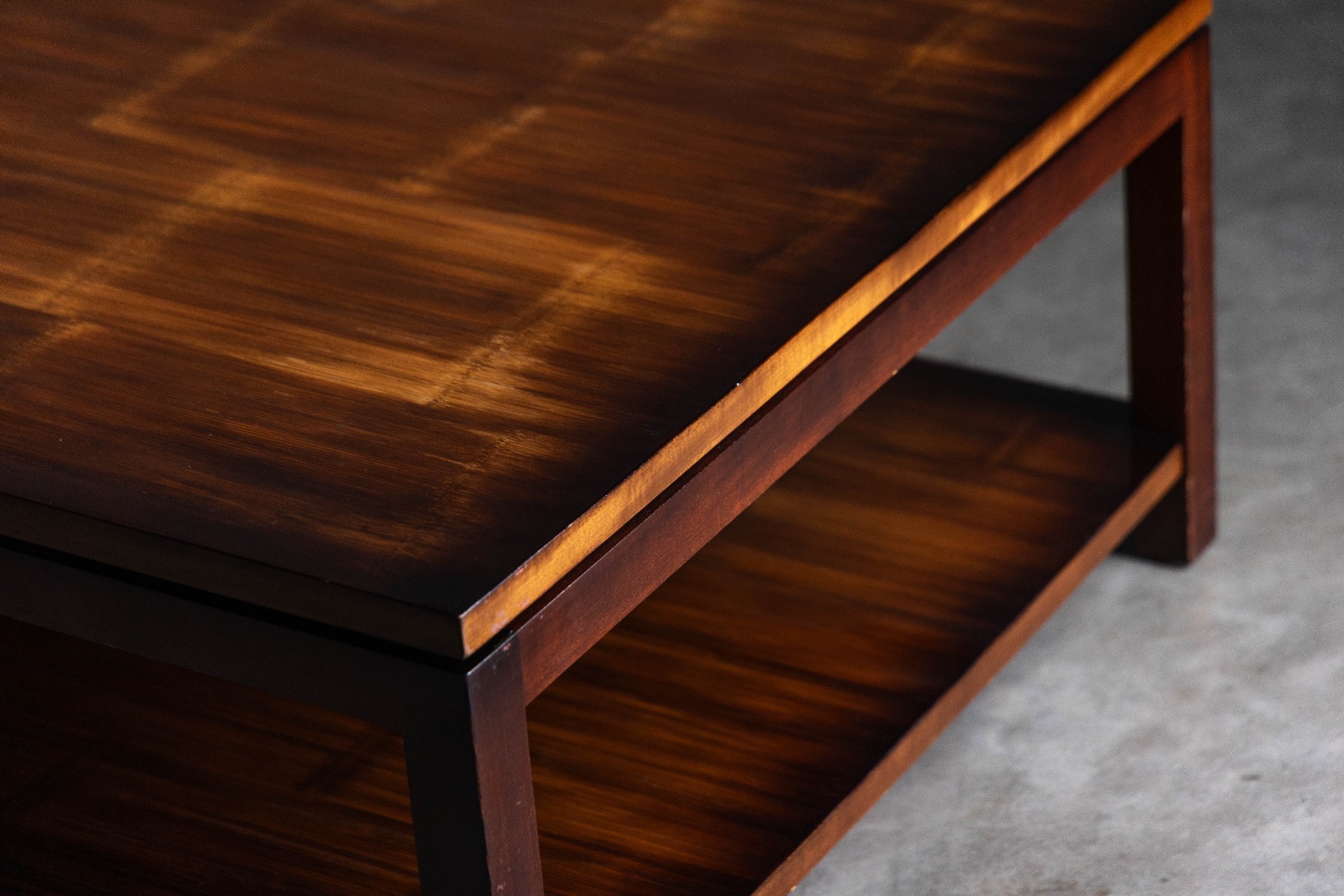 Timeless bamboo living room table from the 1980s