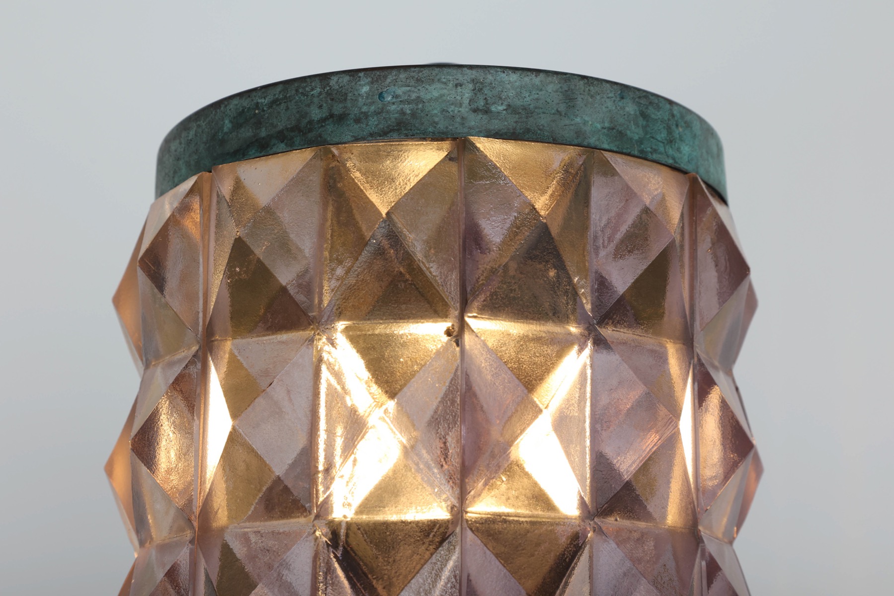 Premium wall sconces in art deco iron and glass