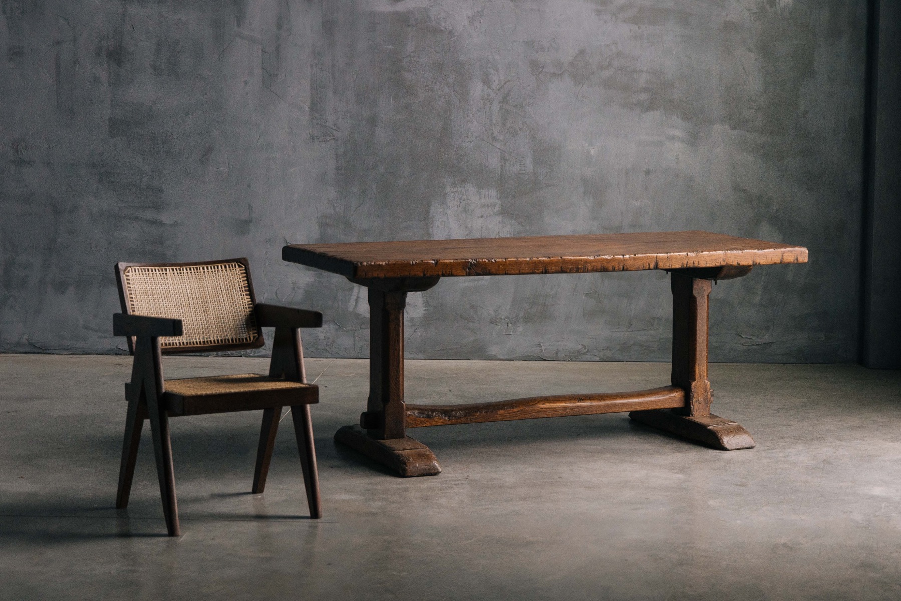 Rural vernacular naive table 19th century