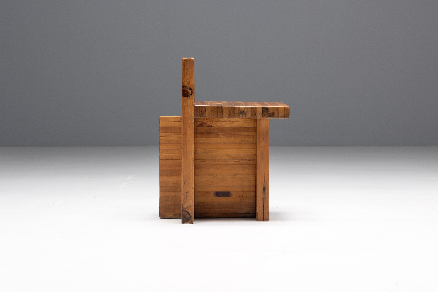 Sculptural wooden SESC stools 1970s