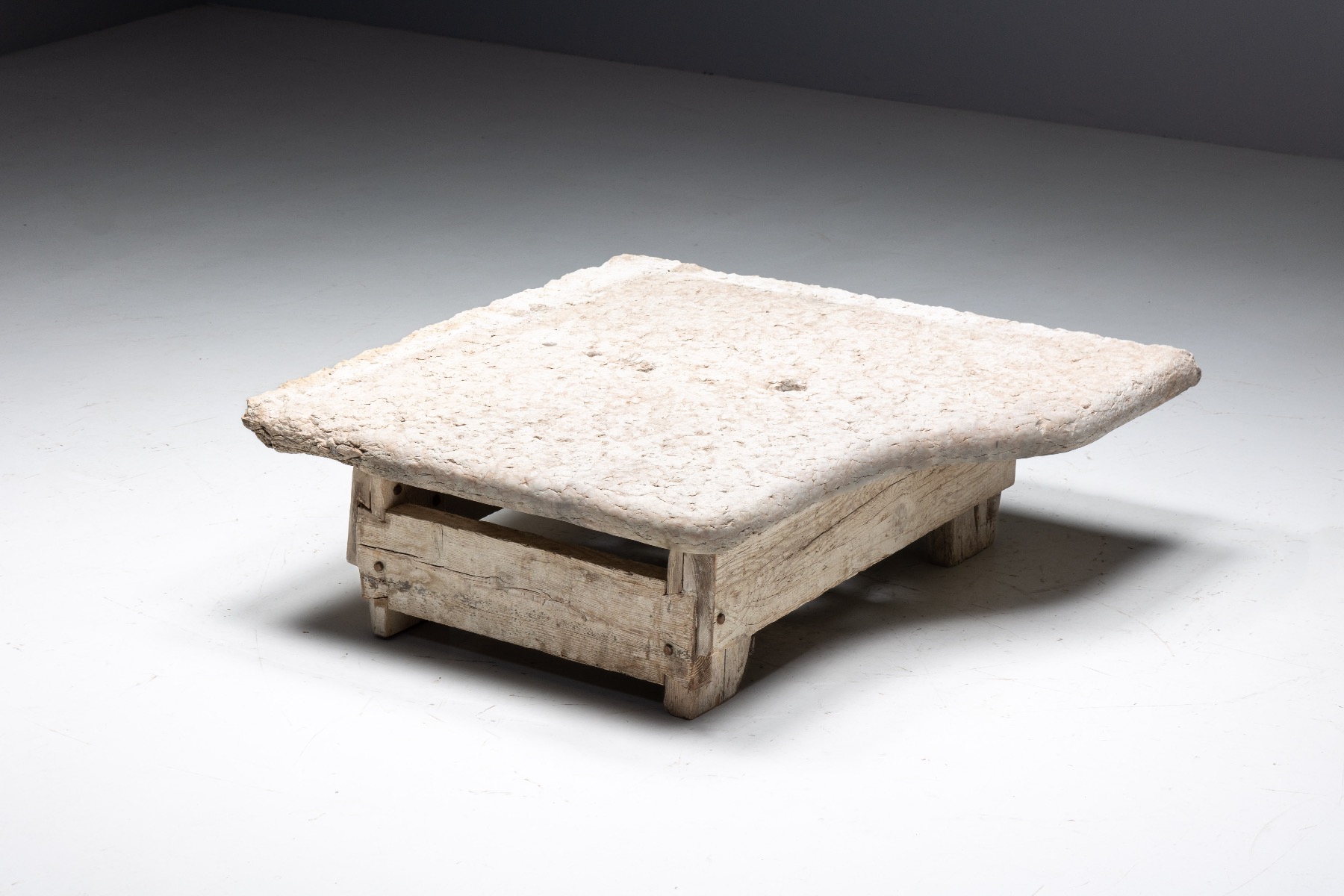 Solid stone farmhouse coffee tables