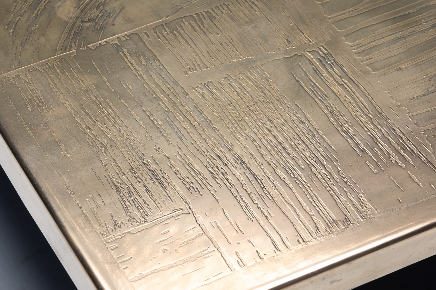 Statement brass coffee table by Christian Heckscher from the 1970s