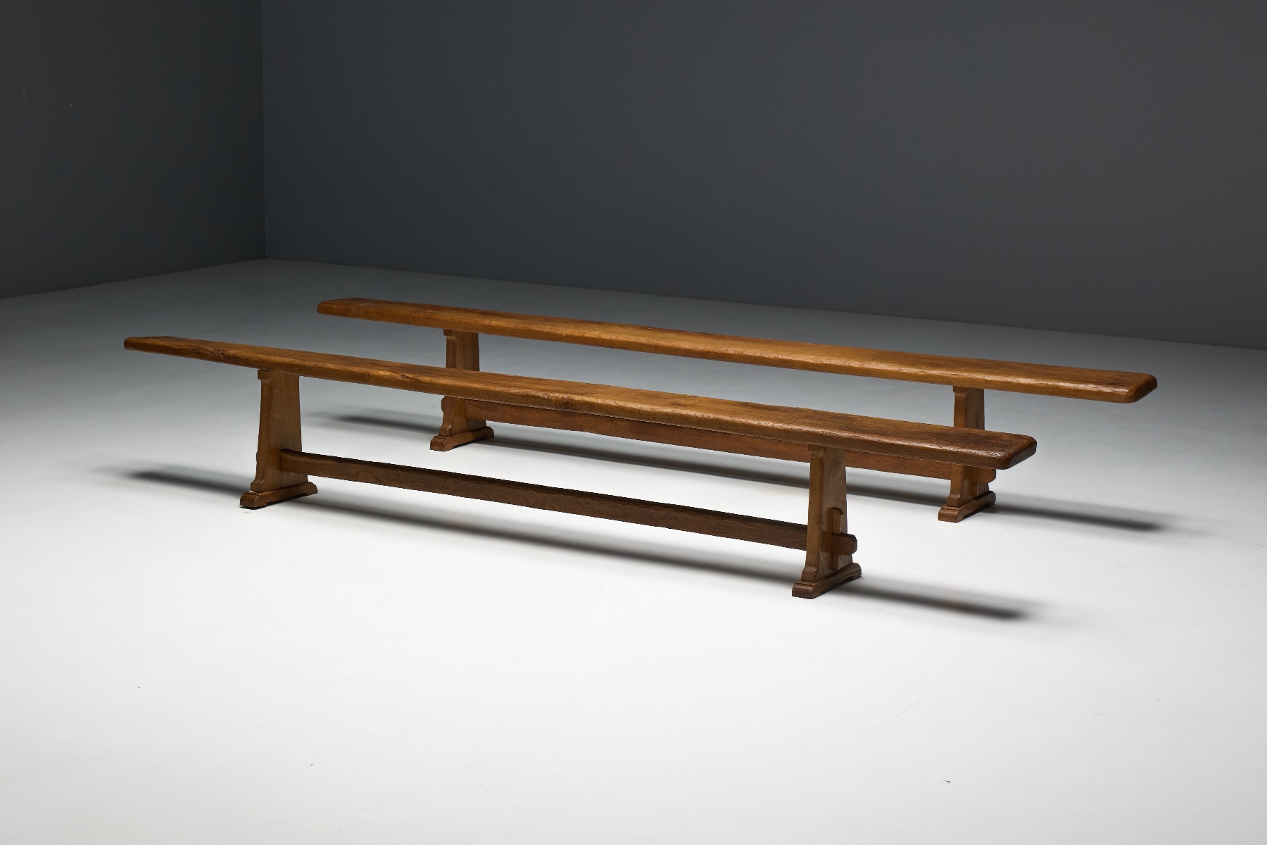 Timeworn alpine rustic bench showing authentic use