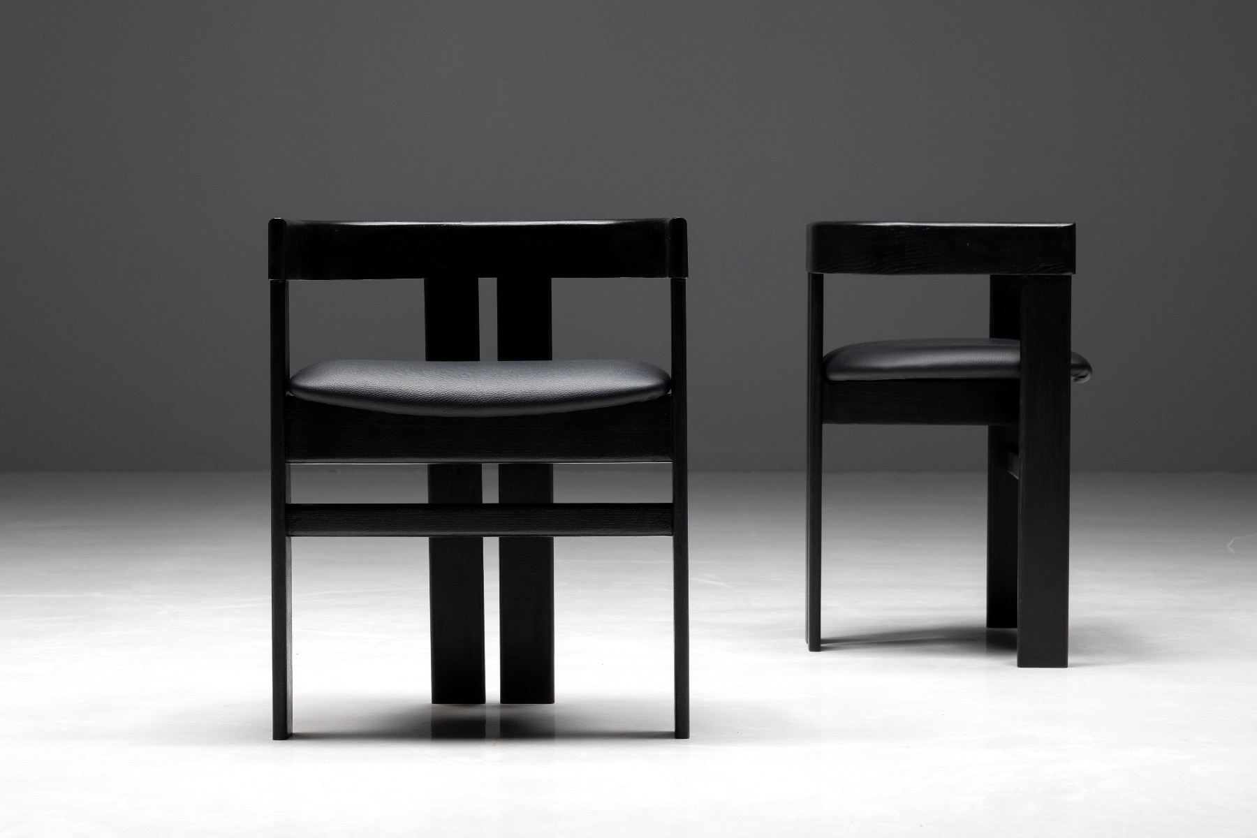 Wooden Pigreco chairs by Tobia Scarpa from the 1960s