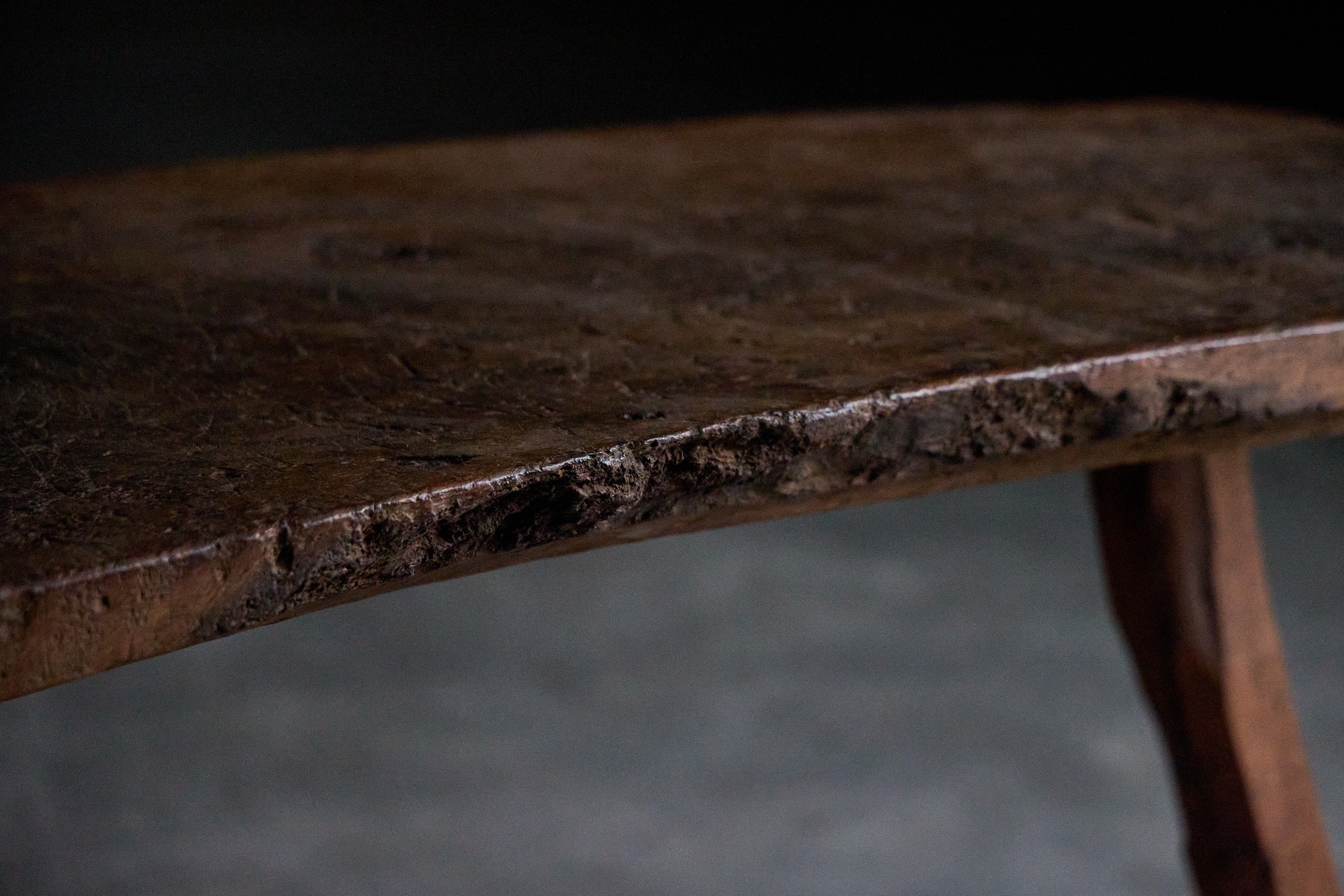 Antique country three leg table 19th century