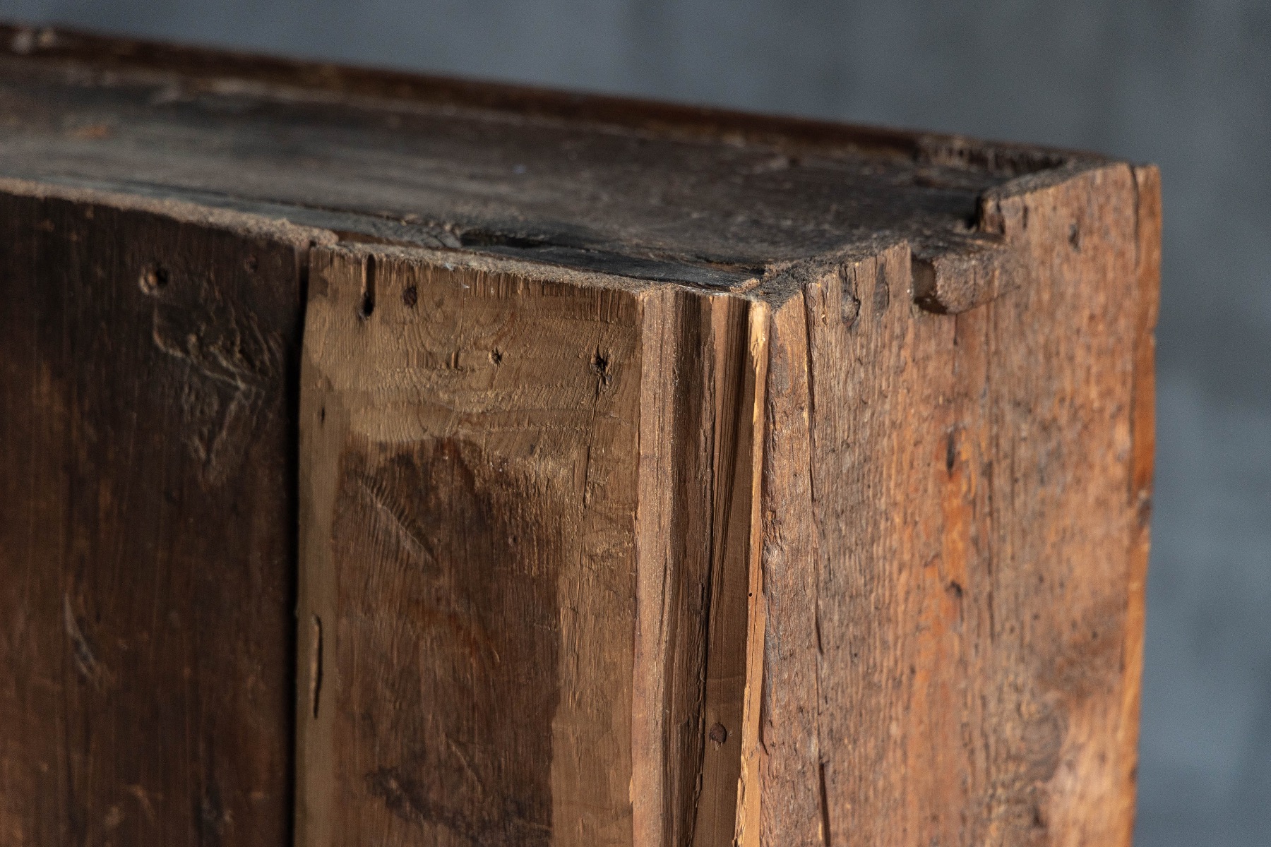 Authentic rustic 19th century farmhouse cabinet