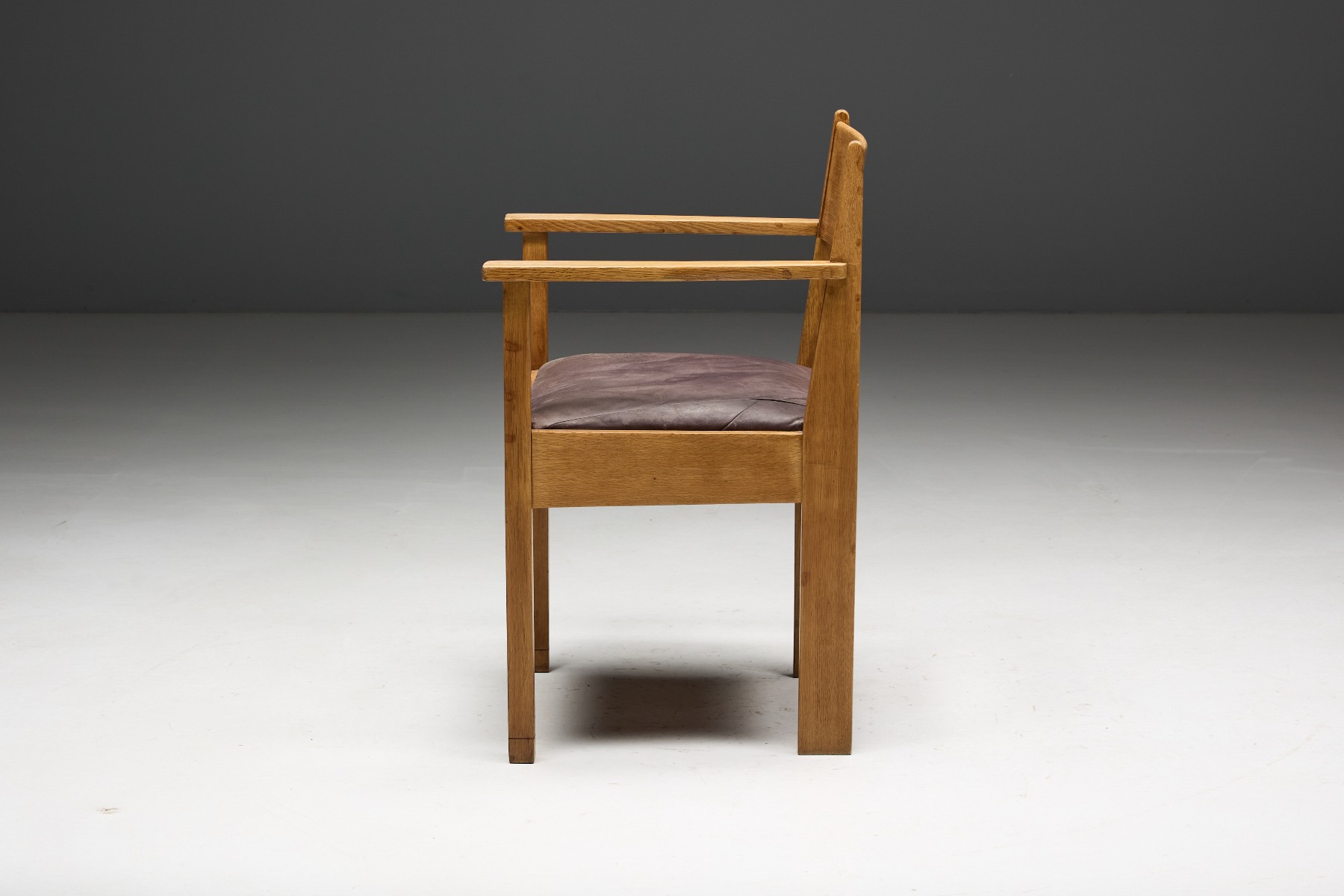 Vintage Art Deco oak seating