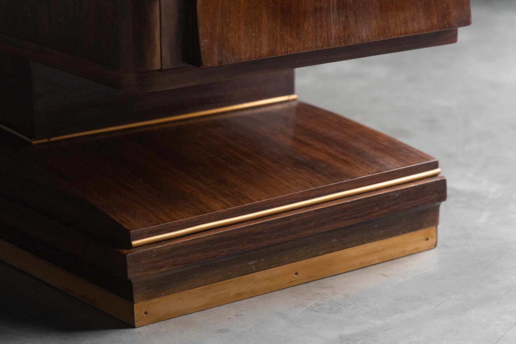 Art Deco sideboard with sculptural foot in walnut