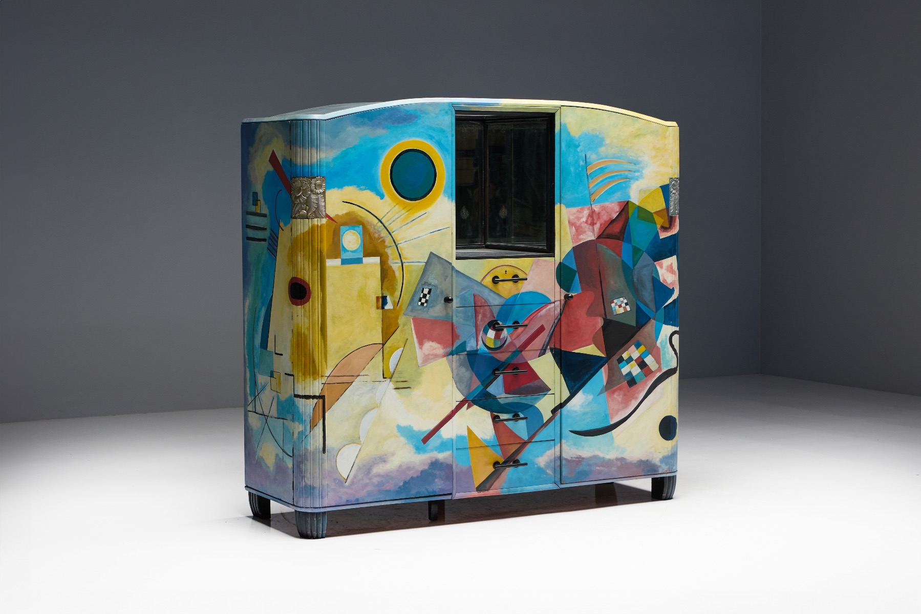 Artistic abstract buffet inspired by Kandinsky design