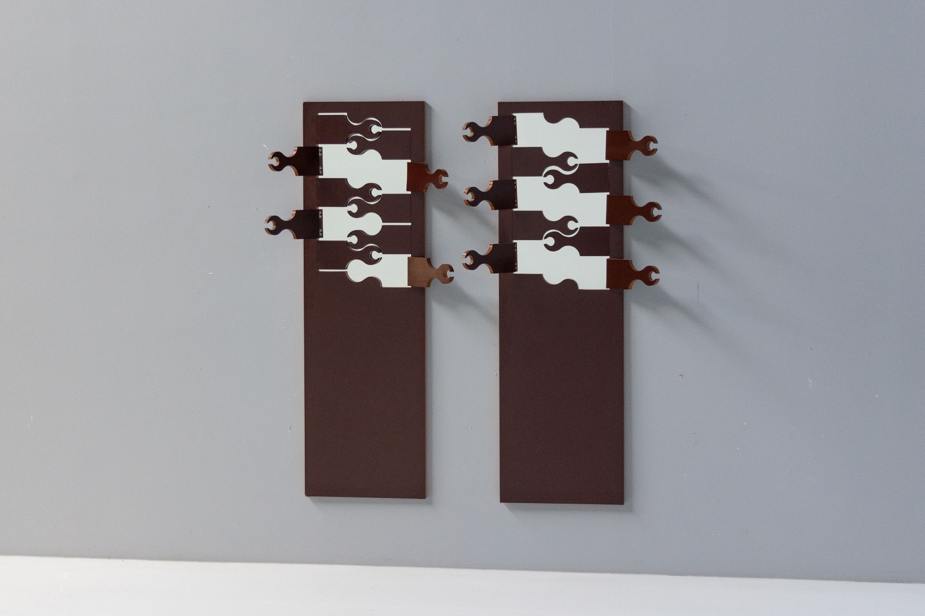 Expressive entryway furniture piece from the 1970s