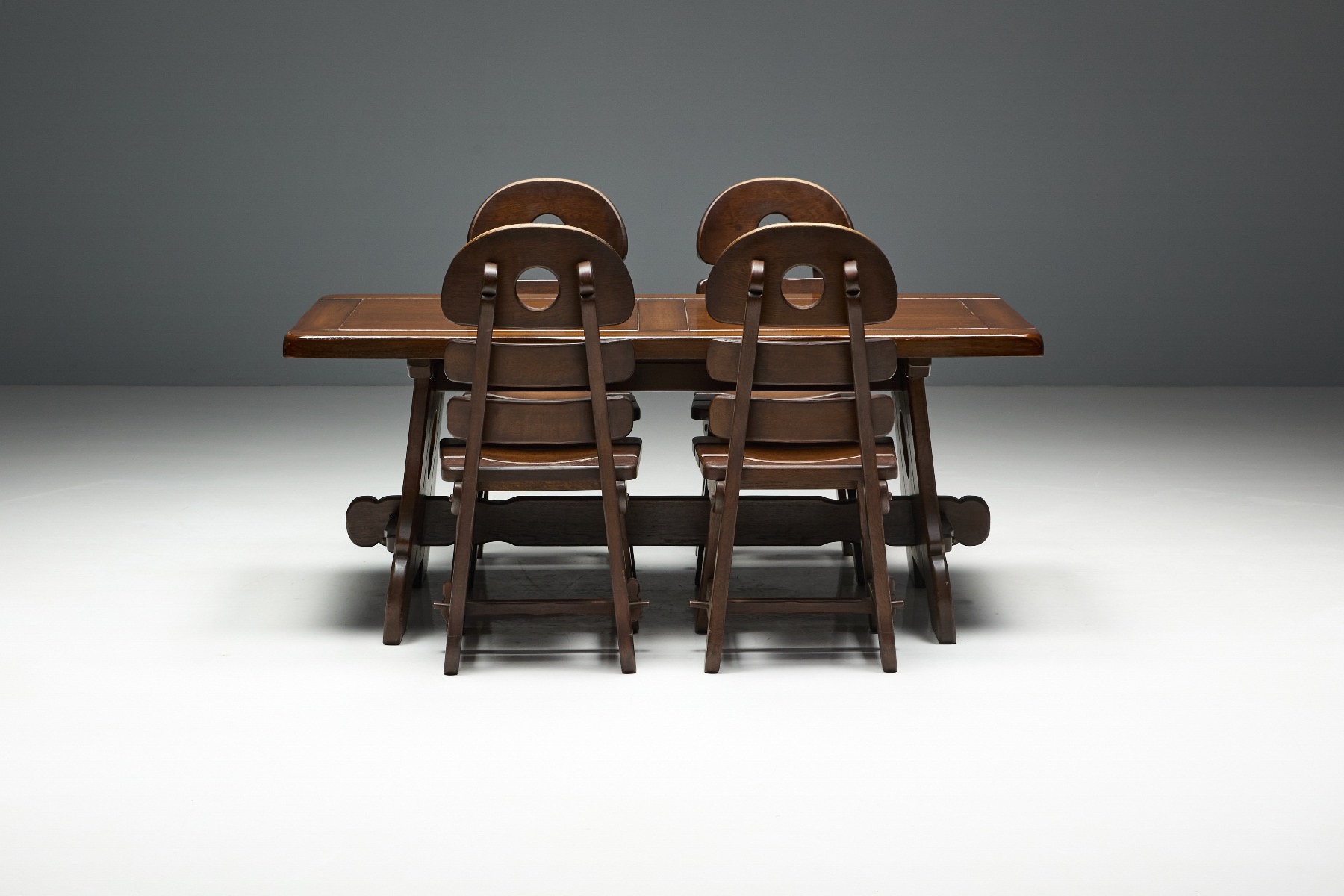 Rustic 1970s Alpine country table